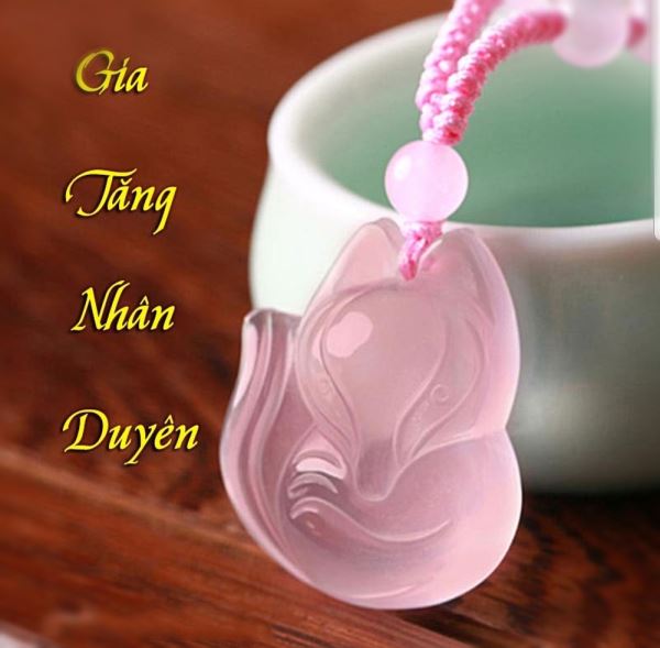 Mặt dây chuyền thạch anh hồng hồ ly M02