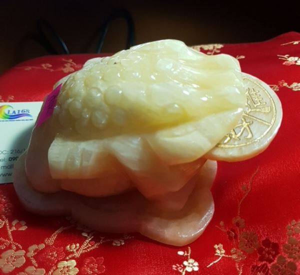 Cóc ngậm tiền đá thạch anh vàng M55