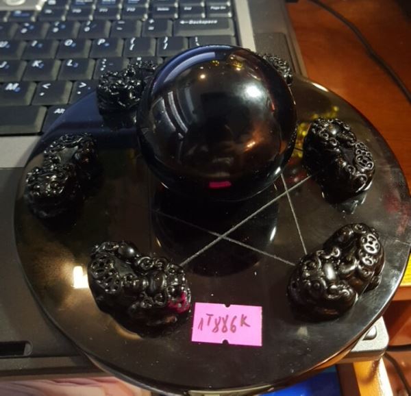 Đĩa thất tinh trận thạch anh đen tỳ hưu M22