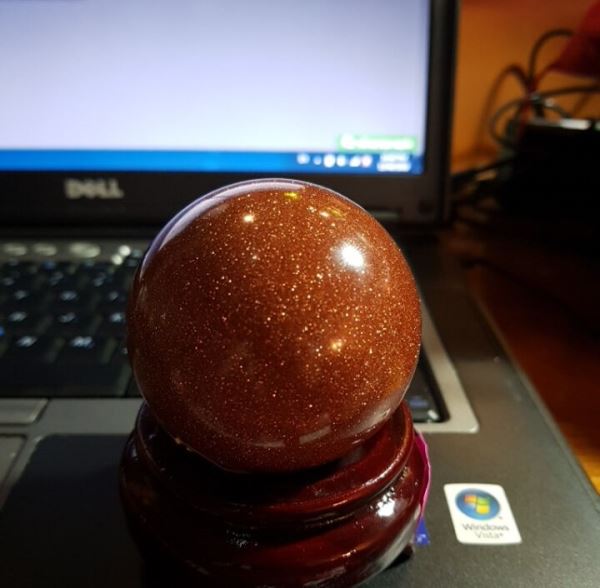 Quả cầu đá kim sa nâu M44