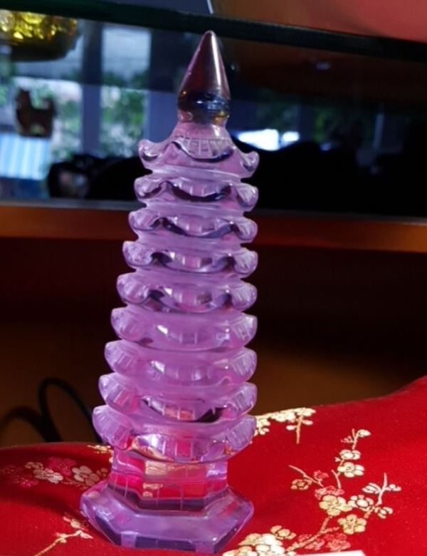 Tháp Văn Xương đá thạch anh tím 9 tầng M64