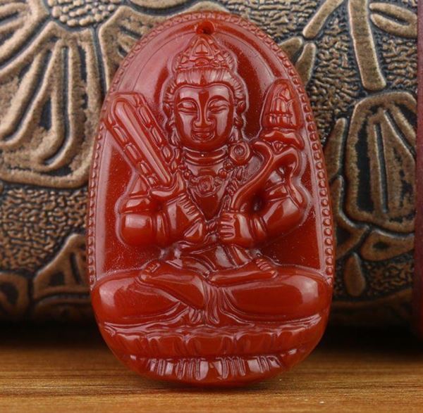 Mặt phật hư không tạng bồ tát đá mã não đỏ độ tuổi sửu & dần M06